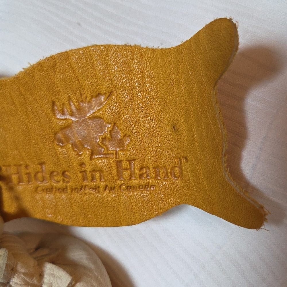 Soft Leather Baby Shoes - Cream/made Canada. - Picture 2 of 5